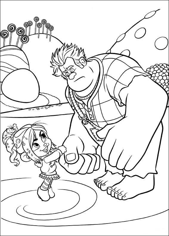 Kids-n-fun.com | Coloring page Wreck it Ralph ralph vanellope 2